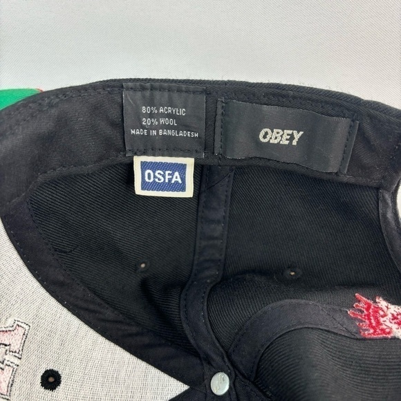 Obey Hat Unisex One Size Wool Blend Worldwide Propaganda Embroidered Classic - Picture 7 of 7